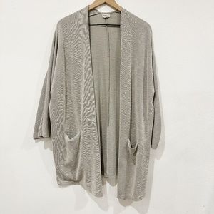 Donni. Striped Open Front Cardigan |P3